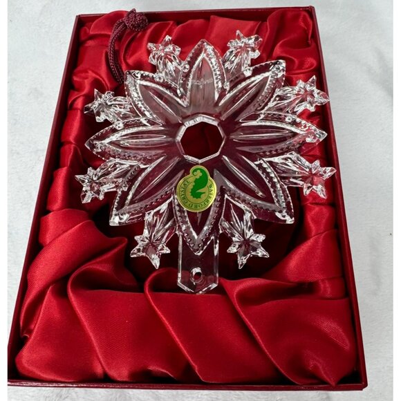NEW Waterford Crystal Annual SNOW Crystal 2010 Christmas Ornament Enhancer - Picture 1 of 10